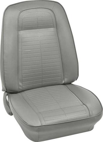 1967-69 Custom Leather Upholstery For Standard Interior; Dove Gray