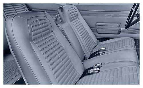1968 Firebird; Complete Front/Rear Upholstery Set; Standard Interior; Buckets w/ Fold Down Rear Seat; Teal