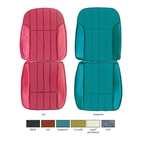 1968-69 Firebird Deluxe; Complete Front/Rear Upholstery Set; Buckets w/ Fixed Rear Seat; Black