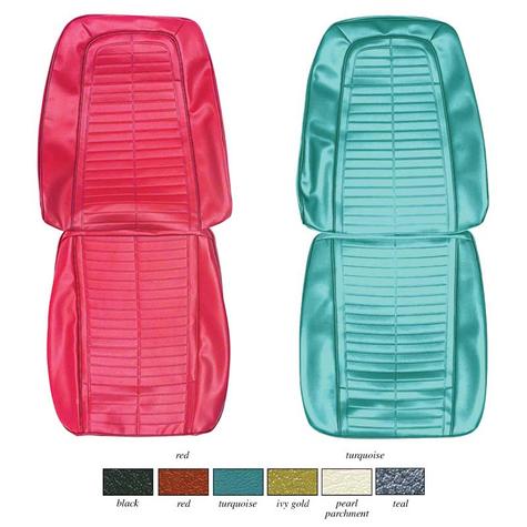 1968 Firebird; Complete Front/Rear Upholstery Set; Standard Interior; Buckets w/ Fold Down Rear Seat; Turquoise