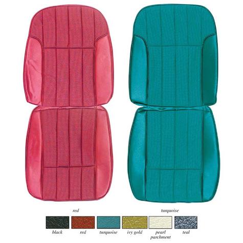 1968 Firebird Deluxe; Complete Front/Rear Upholstery Set; Buckets w/ Fold-Down Rear Seat; Turquoise