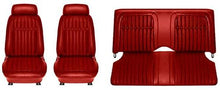 1969 Firebird Deluxe; Complete Front/Rear Upholstery Set; Buckets w/ Fixed Rear Seat; Red