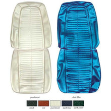 1969 Firebird; Complete Front/Rear Upholstery Set; Standard Interior; Buckets w/ Fold Down Rear Seat; Dark Blue