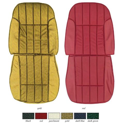 1968-69 Firebird Deluxe; Complete Front/Rear Upholstery Set; Buckets w/ Fold-Down Rear Seat; Dark Blue