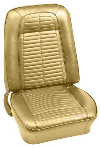 1967 Firebird; Bucket Seat Upholstery Set; Standard/Deluxe Interior; Front Only; Gold