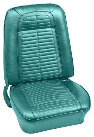 1967 Firebird; Bucket Seat Upholstery Set; Standard/Deluxe Interior; Front Only; Turquoise