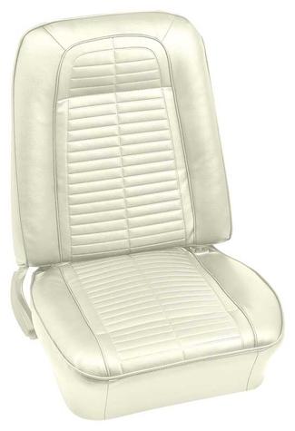 1967 / 1969 Firebird Standard, 1967 Deluxe; Bucket Seat Upholstery Set; Front Only; Parchment