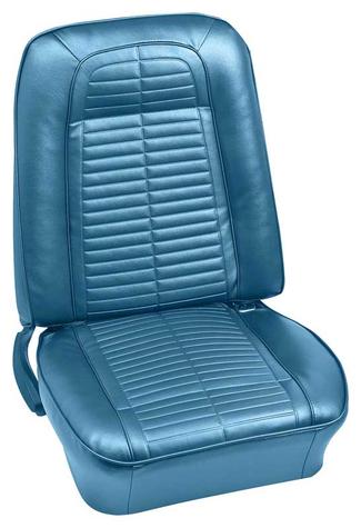 1967 Firebird; Bucket Seat Upholstery Set; Standard/Deluxe Interior; Front Only; Dark Blue