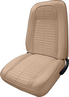 1967-69 Custom Leather Front Upholstery For Standard Interior Coupe/Convertible Models; Saddle