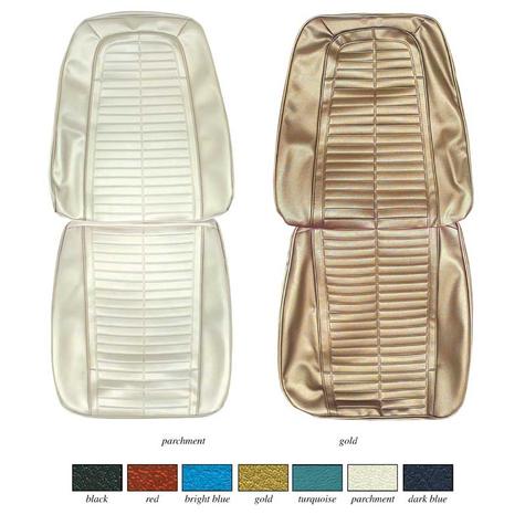 1968 Firebird; Bucket Seat Upholstery Set; Standard/Deluxe Interior; Front Only; Turquoise