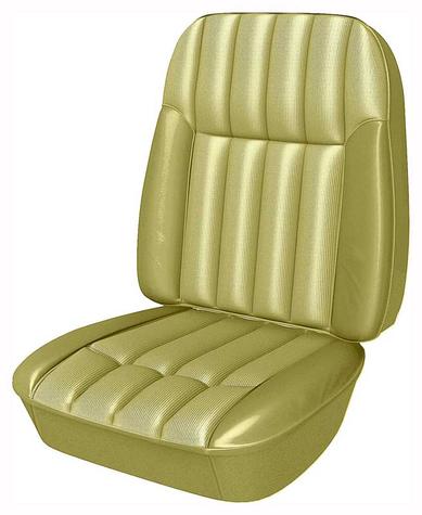 1968 Firebird; Front Bucket Seat Upholstery Set; Custom Interior; Gold