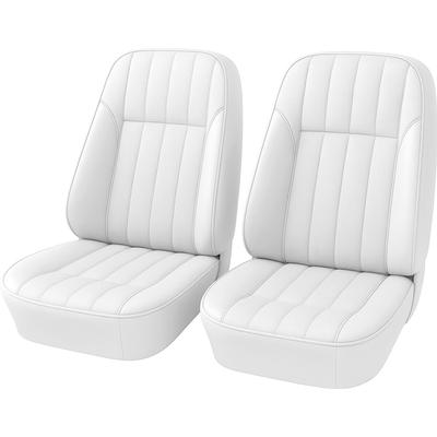 1968-69 Firebird; Front Bucket Seat Upholstery Set; Custom Interior; White