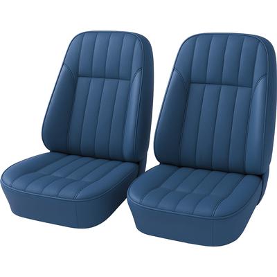 1968 Firebird; Front Bucket Seat Upholstery Set; Custom Interior; Teal Blue
