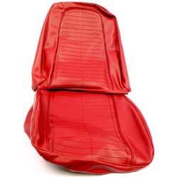 1969 Firebird; Bucket Seat Upholstery Set; Standard/Deluxe Interior; Front Only; Red