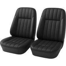 1969 Firebird; Front Bucket Seat Upholstery; Deluxe Comfortweave; Black; Pair
