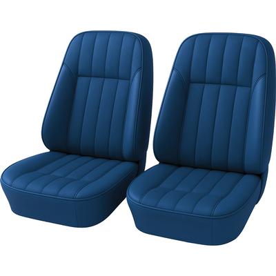 1968-69 Firebird; Front Bucket Seat Upholstery Set; Custom Interior; Dark Blue