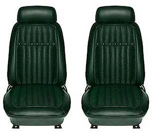 1969 Firebird; Front Bucket Seat Upholstery Set; Custom Interior; Dark Green