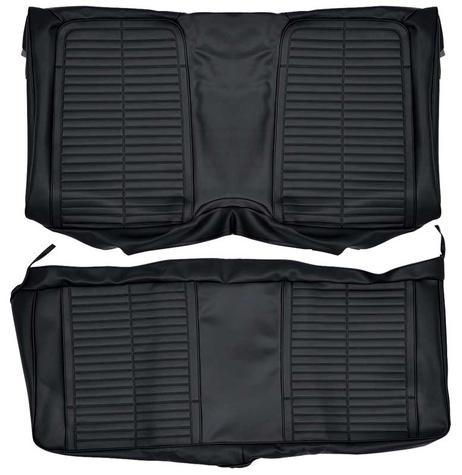 1967-69 Firebird Standard, 1967 Deluxe; Rear Fixed Bench Seat Upholstery; Coupe/Convertible; Black