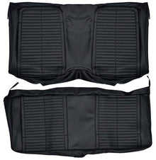 1967-69 Firebird Standard, 1967 Deluxe; Rear Fixed Bench Seat Upholstery; Coupe/Convertible; Black