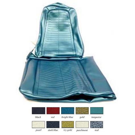 1967 Firebird; Complete Front/Rear Upholstery Set; Standard/Deluxe Interior; Bench w/ Fixed Rear Seat; Bright Blue
