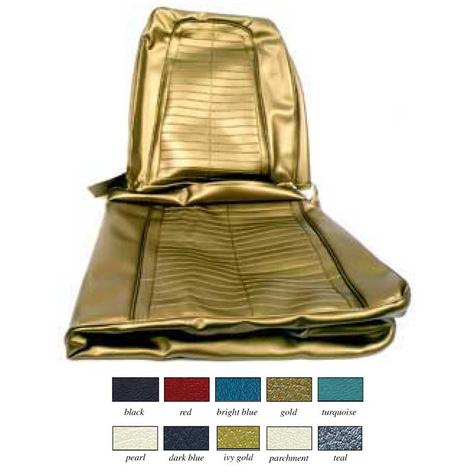 1967 Firebird; Complete Front/Rear Upholstery Set; Standard/Deluxe Interior; Bench w/ Fixed Rear Seat; Gold