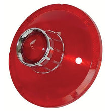 1963 Ford; Taillight Lens; w/ Clear Backup; Standard; Red Plastic