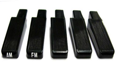 1969 Firebird, Trans Am; AM / FM Radio Button Set; Black; 4 Piece Set