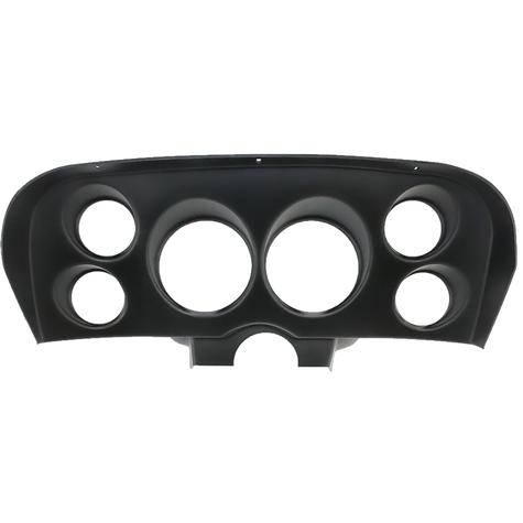 1969-70 Ford Mustang 6-Gauge Dash Panel; (2) 5" (4) 2-1/16" Holes; Black