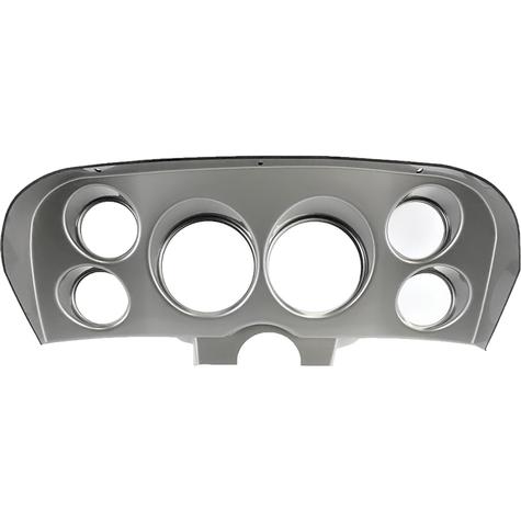 1969-70 Ford Mustang 6-Gauge Dash Panel; (2) 5" (4) 2-1/16" Holes; Brushed Aluminum
