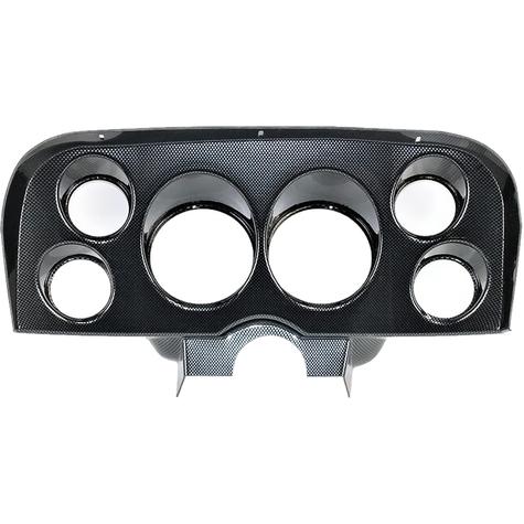 1969-70 Ford Mustang 6-Gauge Dash Panel; (2) 5" (4) 2-1/16" Holes; Carbon Fiber