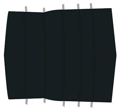 1971-73 Mustang Fastback Reproduction Vinyl Headliner - Black