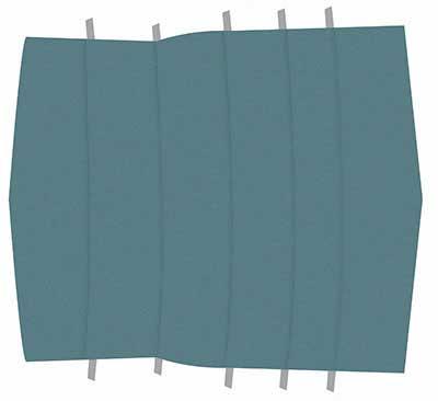 1971-73 Mustang Fastback Reproduction Vinyl Headliner - Medium Blue