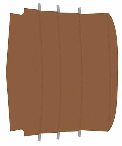 1965-68 Mustang Fastback Reproduction Vinyl Headliner - Saddle