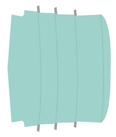 1965-68 Mustang Fastback Reproduction Vinyl Headliner - Light Aqua
