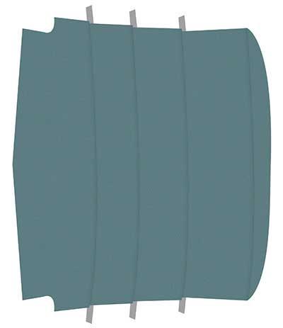 1965-68 Mustang Fastback Reproduction Vinyl Headliner - Medium Blue,