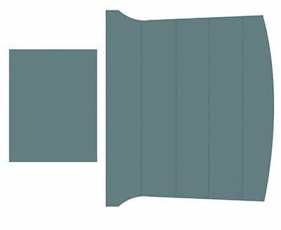 1969-70 Mustang Fastback Reproduction Vinyl Headliner - Medium Blue