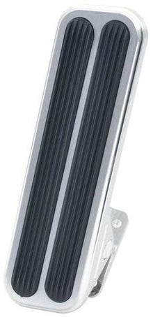 Lokar Eliminator Brushed Billet Aluminum Floor Mount Gas Pedal with Rubber Inserts