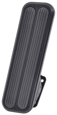 Lokar Eliminator Black Anodized Billet Aluminum Floor Mount Gas Pedal with Rubber Inserts