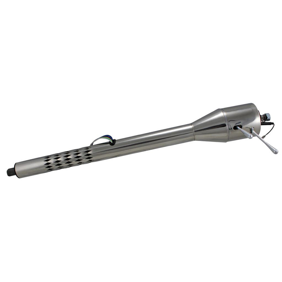 28" Laser Cut Floor Shift Collapsible Column with 2" OD - Polished Finish