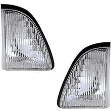 1987-93 Ford Mustang; Park Light Assemblies; Clear Lens; LH and RH