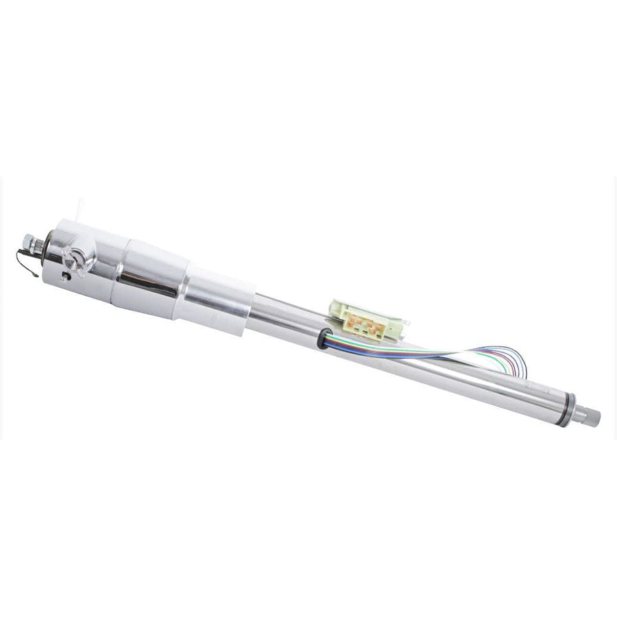 33" Muscle Car Floor Shift Tilt Key Column with 1" DD Shaft - Polished Finish