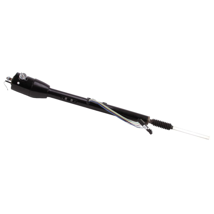 1970-74 Mopar E-Body Floor Shift Tilt Key Column: OE Manual Steering - Black Powdercoat