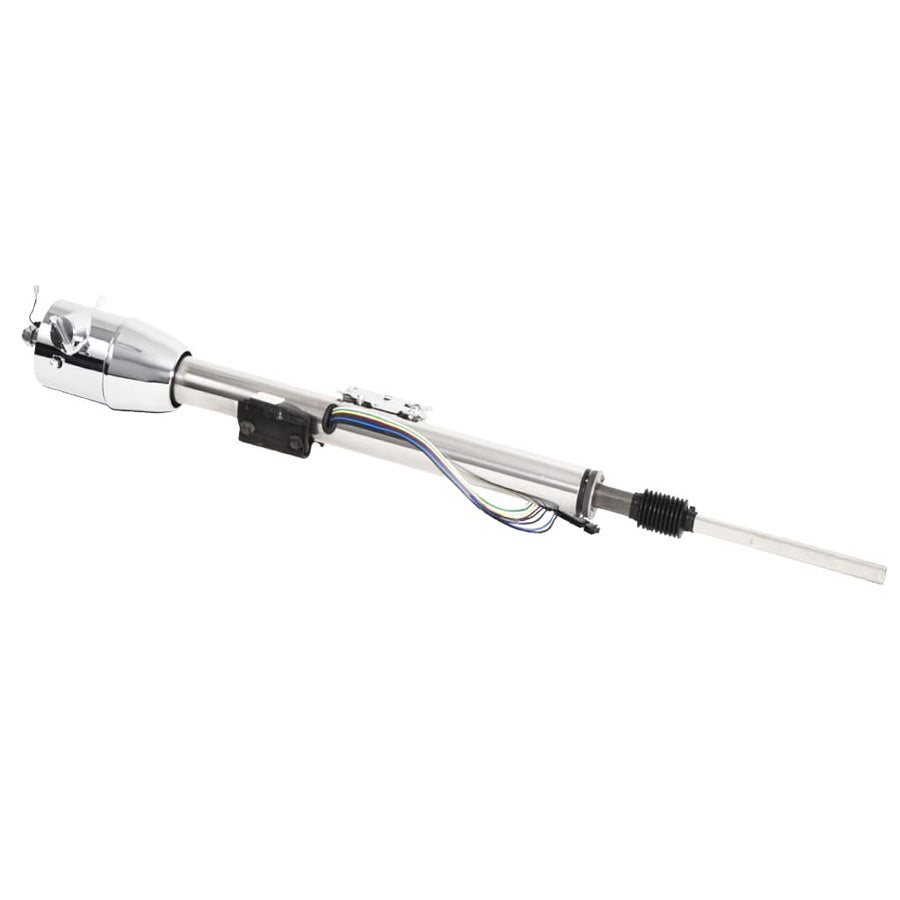 1970-74 Mopar E-Body Floor Shift Tilt Key Column: OE Manual Steering - Polished Finish