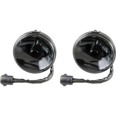 1987-93 Ford Mustang; GT/Cobra Euro Style Fog Lamp Set; Smoked; Non-Fluted Lens