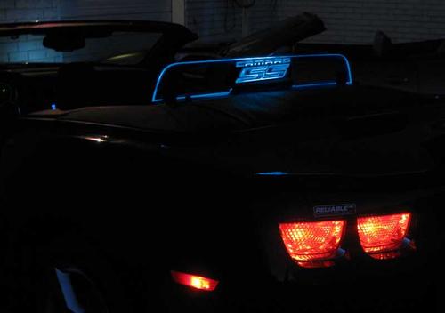 2010-15 Camaro SS Convertible - Rear Wind Restrictor with Single Color LED - BLUE