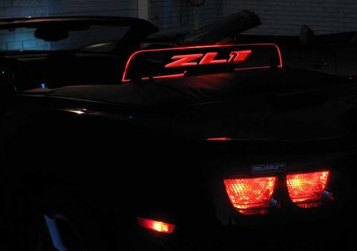 2010-15 Camaro ZL1 Convertible - Rear Wind Restrictor with Single Color LED - Red