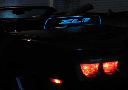 2010-15 Camaro ZL1 Convertible - Rear Wind Restrictor with Single Color LED - BLUE