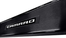 2010-15 Camaro - Illuminated Door Sill Plate Kit w/ Single Color LED - WHITE (Brushed Black Finish)