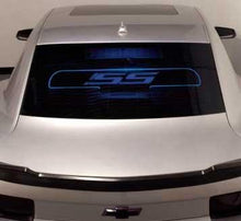 2010-15 Camaro Coupe - Windrestrictor Brand Glow Plate with SS Emblem and Blue LED