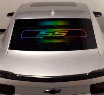 2010-15 Camaro Coupe - Windrestrictor Brand Glow Plate with SS Emblem and RGB Extreme Lighting Kit